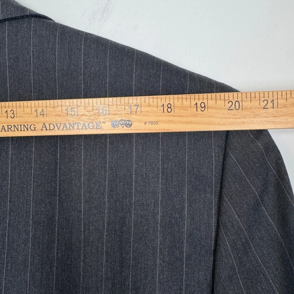Jos A Bank Signature Collection 42L Wool Pinstripe Blazer Charcoal Grey Gordon‎